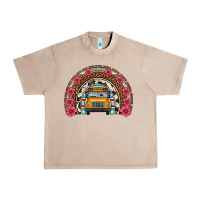 French Oak school bus leopard cowhide rainbow Urban Heavy Tee - Artiststas
