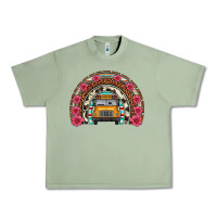 Oil Green school bus leopard cowhide rainbow Urban Heavy Tee - Artiststas