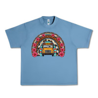 Pebble Blue school bus leopard cowhide rainbow Urban Heavy Tee - Artiststas