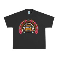 Pigment Black school bus leopard cowhide rainbow Urban Heavy Tee - Artiststas