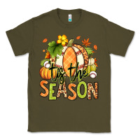 Army Green Tis' the season Fall American Football Classic Tee - RanaPortraitStore