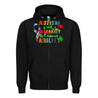 Black autism is not a disability its a different ability Zipper Hoodie - Zillion Design Studio
