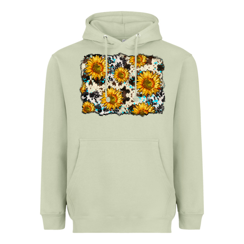 Cowhide Sunflower Pattern Heavyweight Hoodie by Zillion Design Studio | Teevron