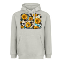 Moon Dust cowhide sunflower pattern Heavyweight Hoodie - Zillion Design Studio