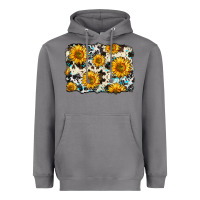 Storm cowhide sunflower pattern Heavyweight Hoodie - Zillion Design Studio