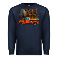 Navy small town fall Premium Sweatshirt - CowhideDigitalArt