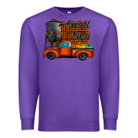 Purple small town fall Premium Sweatshirt - CowhideDigitalArt