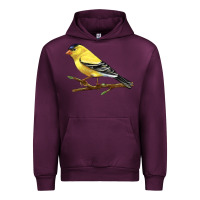 Mauve Wine American Goldfinch Urban Hoodie - LillyAllenDesigns
