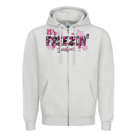 Dove Grey It's Freezin Season Pink Christmas Zipper Hoodie - RanaPortraitStore