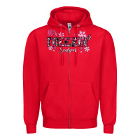 Red It's Freezin Season Pink Christmas Zipper Hoodie - RanaPortraitStore