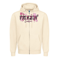 Sandshell It's Freezin Season Pink Christmas Zipper Hoodie - RanaPortraitStore