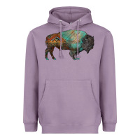 Lavender aztec bison Heavyweight Hoodie - RanaPortraitStore