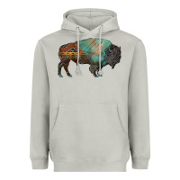 Moon Dust aztec bison Heavyweight Hoodie - RanaPortraitStore