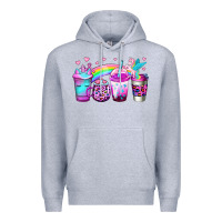 Heather Grey unicorn coffee Premium Hoodie - Jasminsmagicworld