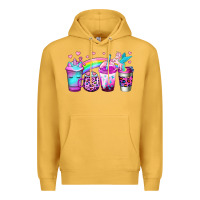 Mustard unicorn coffee Premium Hoodie - Jasminsmagicworld