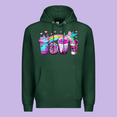 Unicorn Coffee Premium Hoodie Designed By Jasminsmagicworld