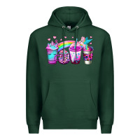 Sports Green unicorn coffee Premium Hoodie - Jasminsmagicworld