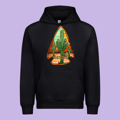 Desert Cactus Arrowhead Urban Hoodie Designed By Jasminsmagicworld
