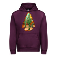 Mauve Wine desert cactus arrowhead Urban Hoodie - Jasminsmagicworld