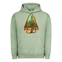Pigment Oil Green desert cactus arrowhead Urban Hoodie - Jasminsmagicworld