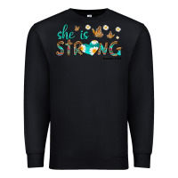 Black she is strong Premium Sweatshirt - HRA Design Shop