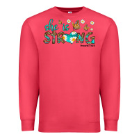 Cardinal she is strong Premium Sweatshirt - HRA Design Shop