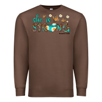 Chestnut she is strong Premium Sweatshirt - HRA Design Shop