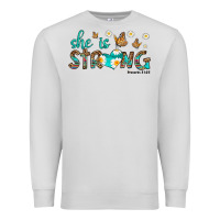 She Is Strong Premium Sweatshirt | Teevron