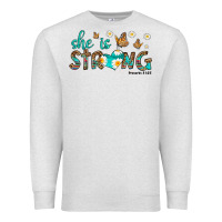 Oatmeal Heather she is strong Premium Sweatshirt - HRA Design Shop