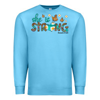 Ocean Blue she is strong Premium Sweatshirt - HRA Design Shop