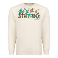Sandshell she is strong Premium Sweatshirt - HRA Design Shop