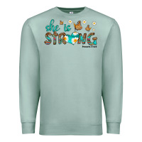 Seafoam she is strong Premium Sweatshirt - HRA Design Shop