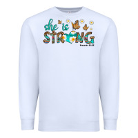 White she is strong Premium Sweatshirt - HRA Design Shop