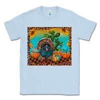 Dusty Blue Western Fall Thanksgiving Turkey Classic Tee - RanaPortraitStore