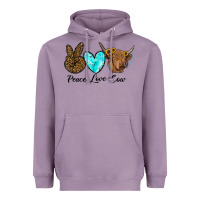 Lavender peace love cow Heavyweight Hoodie - RanaPortraitStore