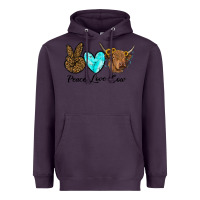 Plum peace love cow Heavyweight Hoodie - RanaPortraitStore