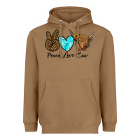 Toasted Coconut peace love cow Heavyweight Hoodie - RanaPortraitStore