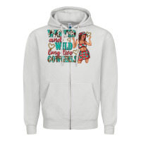 Dove Grey wanted and wild long live cowgirls Zipper Hoodie - texasbilliewilder