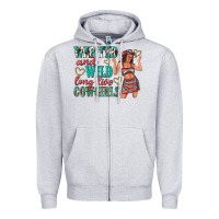 Heather Grey wanted and wild long live cowgirls Zipper Hoodie - texasbilliewilder