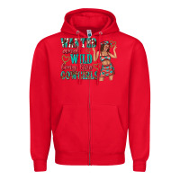 Red wanted and wild long live cowgirls Zipper Hoodie - texasbilliewilder