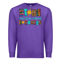 Purple stars cant shine without darkness Premium Sweatshirt - HRA Design Shop
