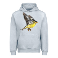 Heather Grey Flying American Goldfinch Urban Hoodie - LillyAllenDesigns