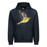 Navy Flying American Goldfinch Urban Hoodie - LillyAllenDesigns