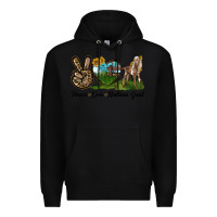 Black Peace Love Nubian Goat Premium Hoodie - LillyAllenDesigns
