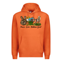 Carrot Peace Love Nubian Goat Premium Hoodie - LillyAllenDesigns