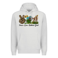 Dove Grey Peace Love Nubian Goat Premium Hoodie - LillyAllenDesigns