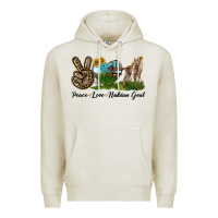 Oatmeal Heather Peace Love Nubian Goat Premium Hoodie - LillyAllenDesigns