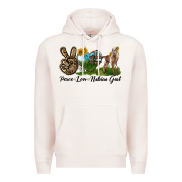 Pale Pink Peace Love Nubian Goat Premium Hoodie - LillyAllenDesigns
