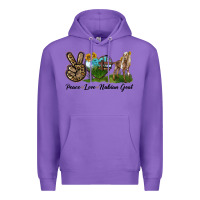 Purple Peace Love Nubian Goat Premium Hoodie - LillyAllenDesigns