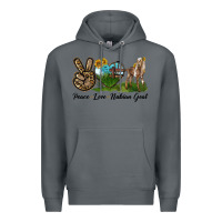Rock Peace Love Nubian Goat Premium Hoodie - LillyAllenDesigns